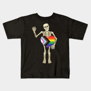 Diversity Pride Love Skeleton Heart Kids T-Shirt
